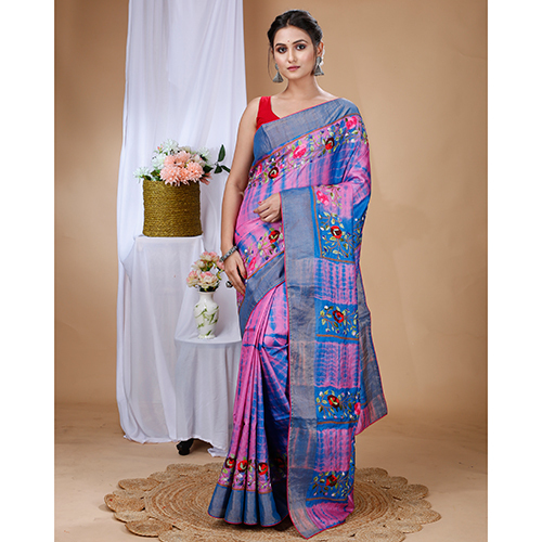 Parshi Hand Stitch Saree