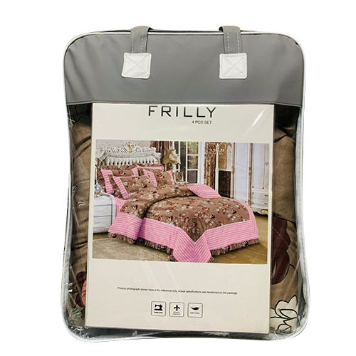 4 Pcs Frilly Comforter Set - Material: 100% Cotton