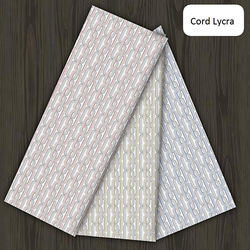 Cord Lycra Print Fabrics