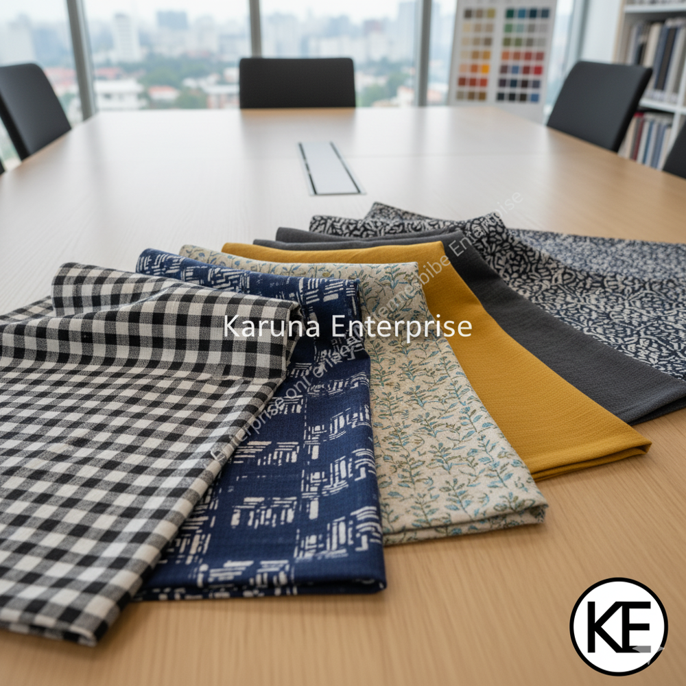Cotton Linen Fabric - 100% Cotton, 58 Inches, Multicolour | Washable, Plain Style, Printed Texture For Versatile Textile Applications