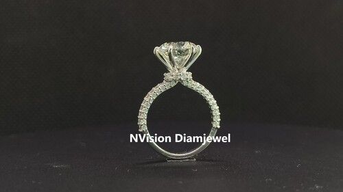 Natural 4 Carat Solitaire Diamond Engagement Ring