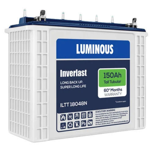 150 Ah Luminous Inverter Battery - Color: White & Blue