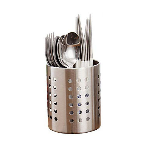 Stainless Steel Cutlery Holder - Color: Silver