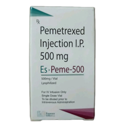 500 Mg Pemetrexed Injection Ip - Recommended For: Treatment Of Non-small Cell Lung Cancer