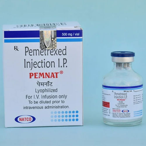 500 Mg Pemetrexed Injection Ip - Recommended For: Used In The Treatment Of Non-small Cell Lung Cancer And Malignant