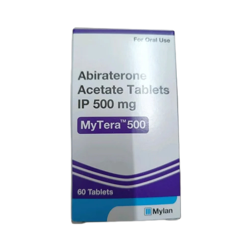 Abiraterone Acetate Tablets IP - 500 MG, 60 Oral Tablets for Prostate Cancer Treatment, Hormone Therapy with Testosterone Blocker