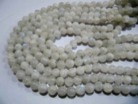 Natural white Rainbow Moonstone Round Shape 8mm Plain beads Strand 13''Long