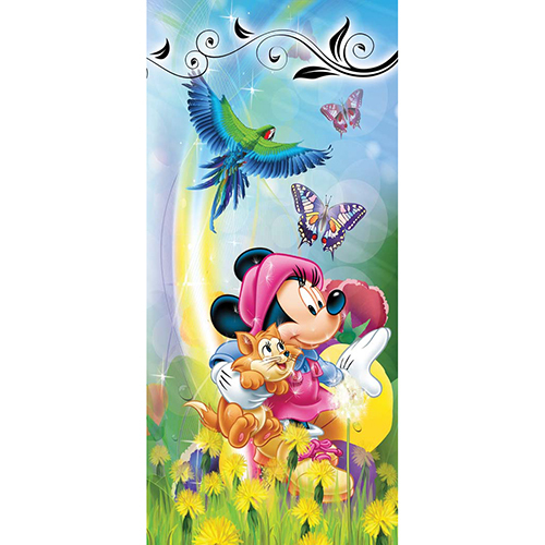 C-15 Designer 3D Cartoon Printed Door Paper