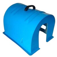 Frp Motor Guard - Stainless Steel, 18 Inch | Sky Blue And Black Powder Coated, 3mm Thick, Industrial Protection Cover