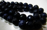 Blue sapphire Corundum Round Shape Faceted 9-12mm beads Strand 8''long