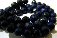 Blue sapphire Corundum Round Shape Faceted 9-12mm beads Strand 8''long