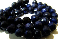 Blue sapphire Corundum Round Shape Faceted 9-12mm beads Strand 8''long