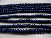 Natural Blue Sapphire Corundum Rondelle Faceted Beads 6mm strand 13''long