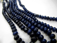 Pack of 10 Loose Beads of Blue Sapphire Rondelle Faceted 7mm to 11mm Beads