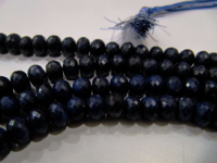 Pack of 10 Loose Beads of Blue Sapphire Rondelle Faceted 7mm to 11mm Beads