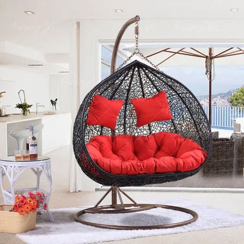 2 Seater Indoor Swing Chair - Color: Black