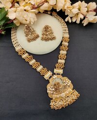 Elegant Adornment Polki Necklace Set