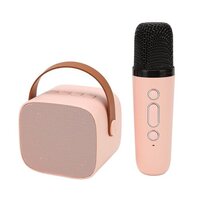 Portable Karaoke Speaker Kit - Plastic, 17x17x8 Cm, Multicolor | Long Battery Life, 5.0 Wireless Chip, 6 Sound Effects, Hd Stereo, Mini Size