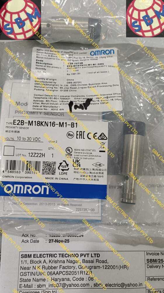 Omron Proximity Sensor, E2B-M18Kn16-M1-B1 - Cable Length: 2 Meters Meter (M)