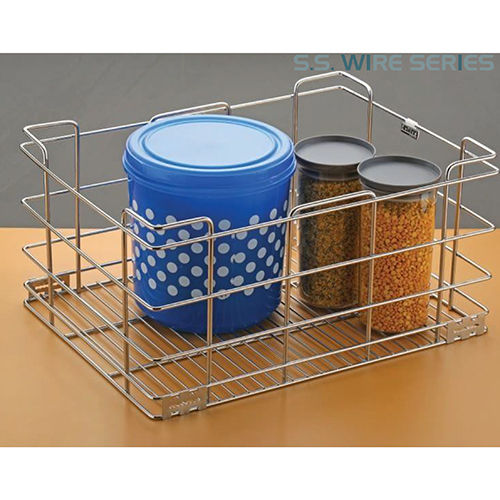 Ss Wire Grain Trolley Basket - Color: As Per Availability