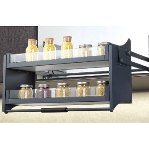 Bidding Glass Pulldown Storage Rack Lift Basket Pull Out - Color: As Per Requirement