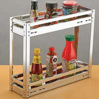 SS Bottle  2 Shelf Pull Out