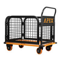 Apex Cage Trolley - 1330 Mm X 820 Mm X 940 Mm, High Quality Durable Design With 650 Kg Lifting Capacity, New Industrial Use In Black And Yellow