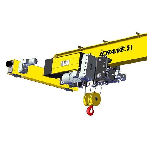 Single Girder Eot Crane - Color: Yellow Paint Coated