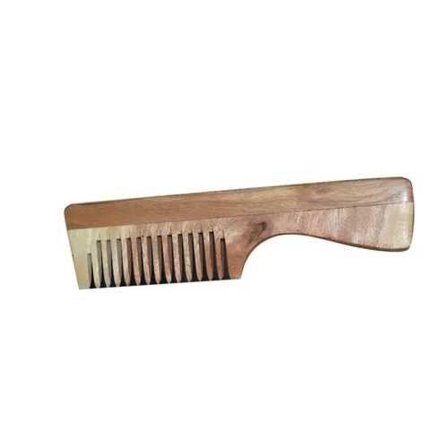 14cm Neem Wood Comb With Handle