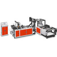 Automatic Tri Dimensional Non Woven Box Bag Making Machine - Color: Red