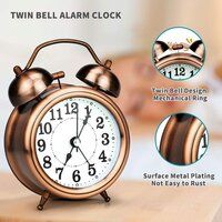 Copper Twin Bell Taqble Alarm Clock