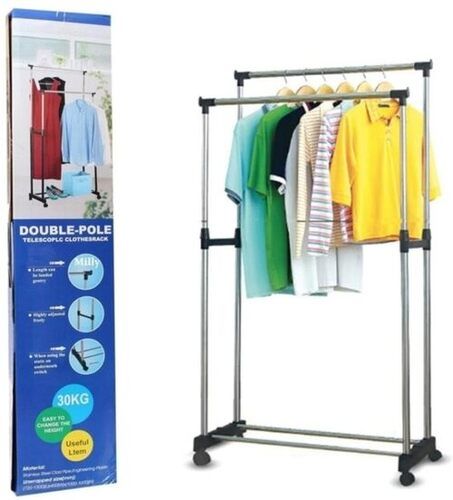 double pole cloth rack