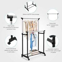 double pole cloth rack