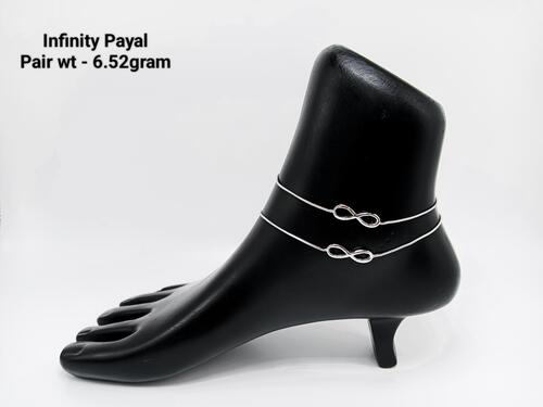 New Silver 92.5 Infinity Anklets