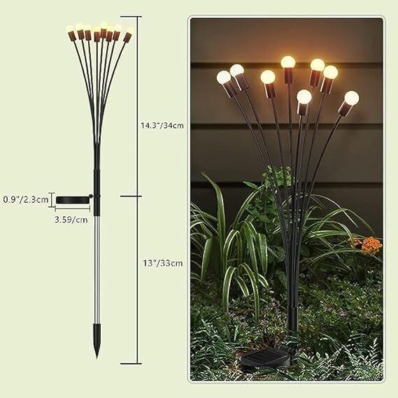 SOLAR LED FIREFLTY LIGHT ( 2 PIECE )