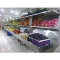 Fruits And Vegetable Racks - Heavy-duty Steel, Polished Finish , Customizable Colors For Supermarket And Warehouse Use