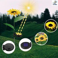 SOLAR SUNFLOWER GARDEN LIGHT (2 PIECE)