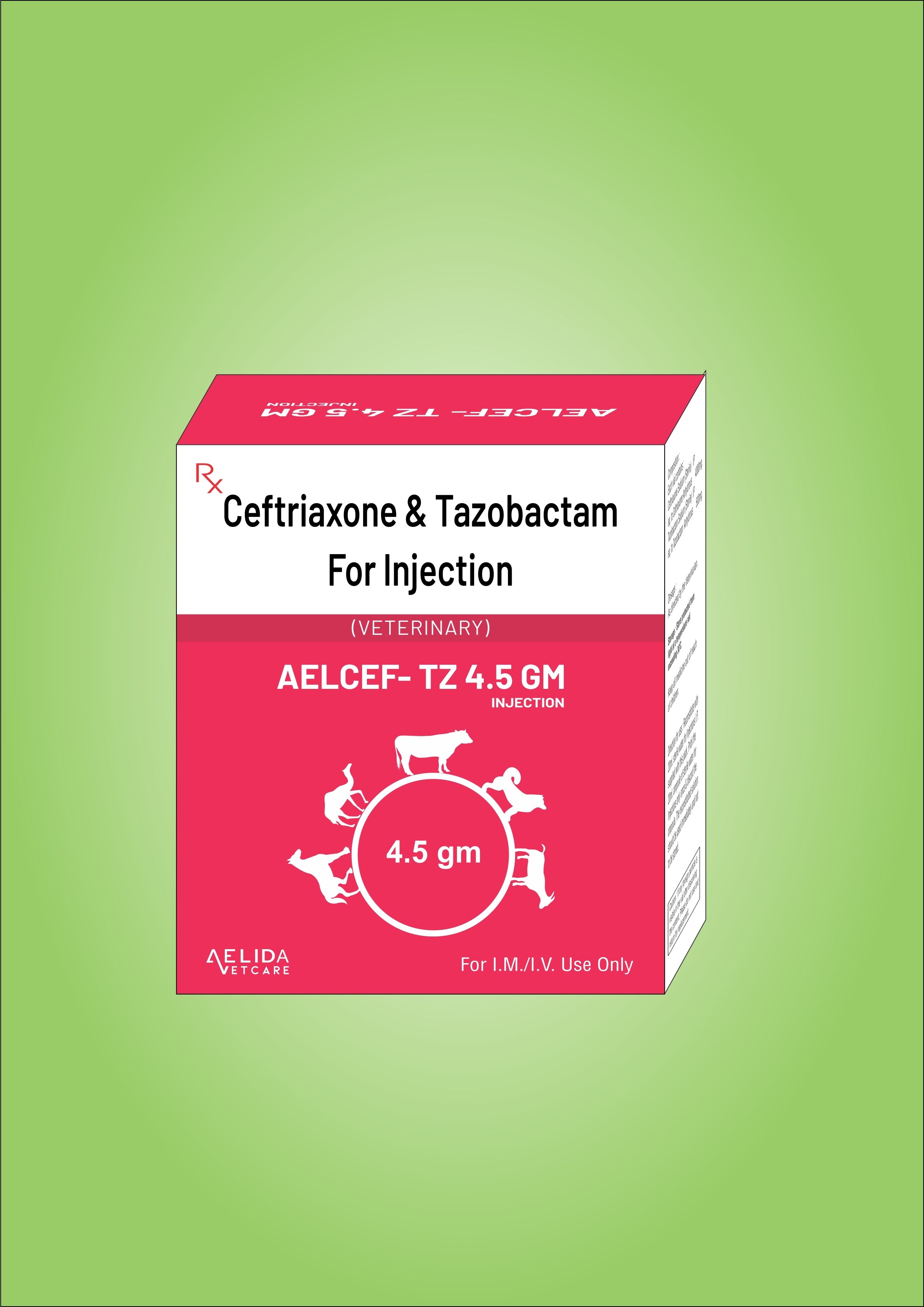 Ceftriaxone tazobactam 4.5 gm veterinary injection supplier and third party manufacturing company in India