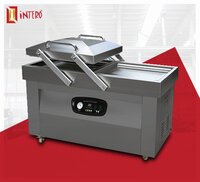 Double Chamber Vacuum Packaging Machine - Stainless Steel, 720x550x45 Cm, Silver | Semi-automatic, Heavy Duty, Highly Efficient, 100 Kg/hr Capacity, 1 Year Warranty, Less Power Consuming