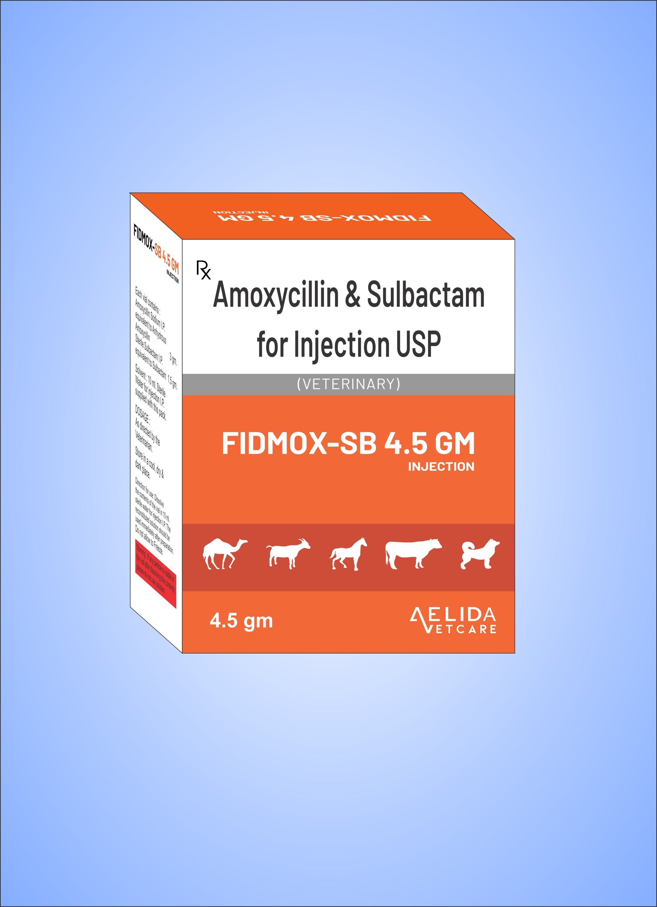 Amoxicillin sulbactam 4.5 gm veterinary injection supplier and third party manufacturing company in India