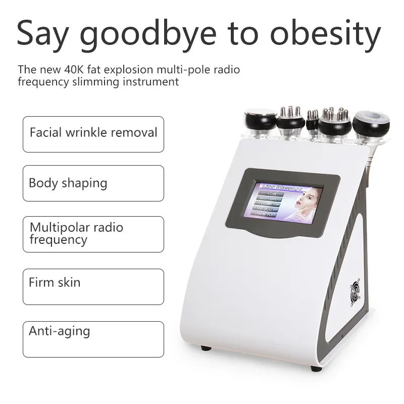 Cavitation Device 5 in 1 lLIPO Cavitation Ultrasonic Cavitation RF Vacuum Slimming Fat Loss Device