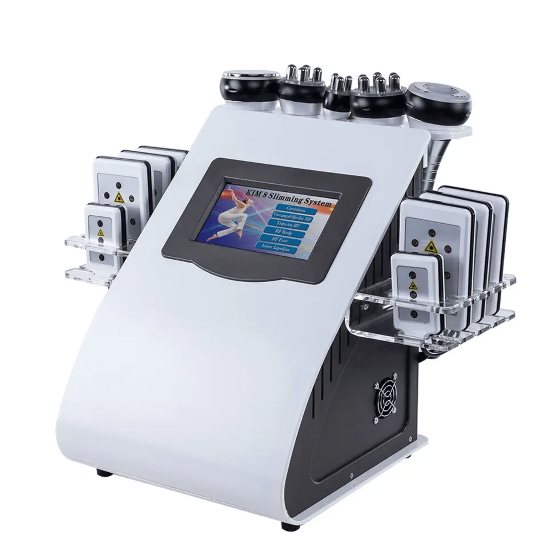 Ultrasonic Cavitation Machine 6 in one with RF Vacuum and LIPO LASER Touch Screen Digital