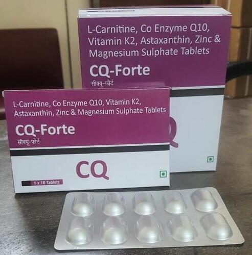 L-carnitine Co Enzym Q10 Vitamin K2 Zinc Magnesium Sulphate Tablets