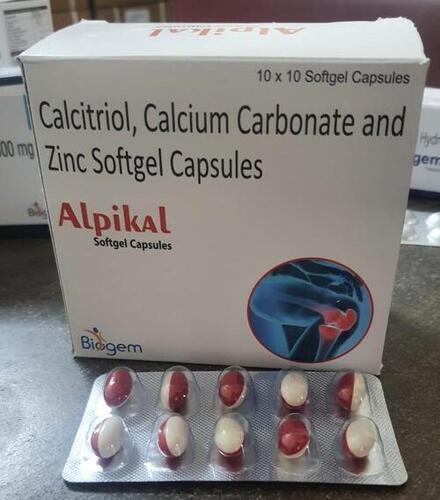 Calcitriol Calcium Carbonate And Zinc Softgel Capsule