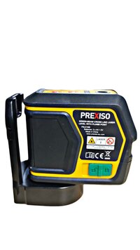 PREXISO GREEN-BEAM CROSS LINE LASER LEVEL WITH PLUMB POINTS