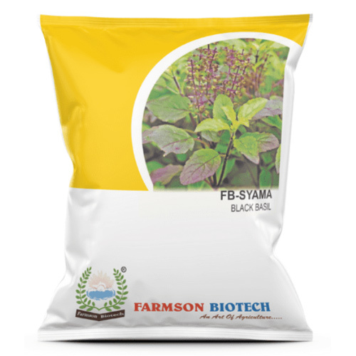 Basil Seed - 99% Purity Common Cultivation | Erect Black Herb Seeds with Purple Leaves and 9 Months Shelf Life