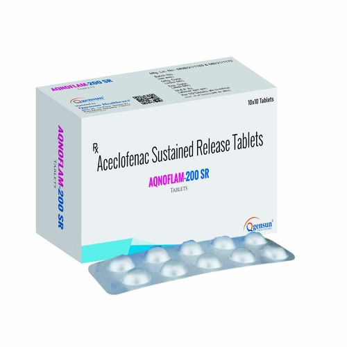 Aceclofenac Sustained Realase Table