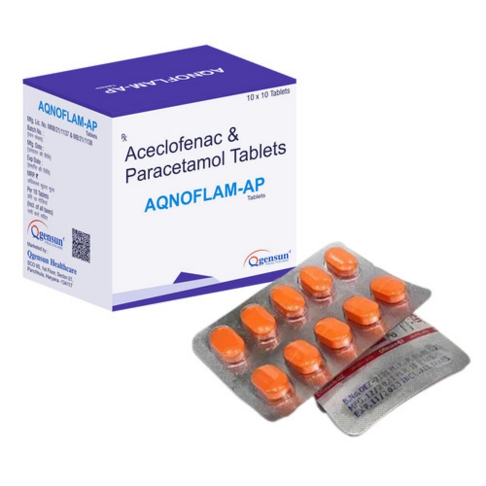 Aceclofenac And Paracetamol Tablets - 100 mg Aceclofenac, 325 mg Paracetamol | Pain Relief, Anti-Inflammatory, Easy Oral Dosage