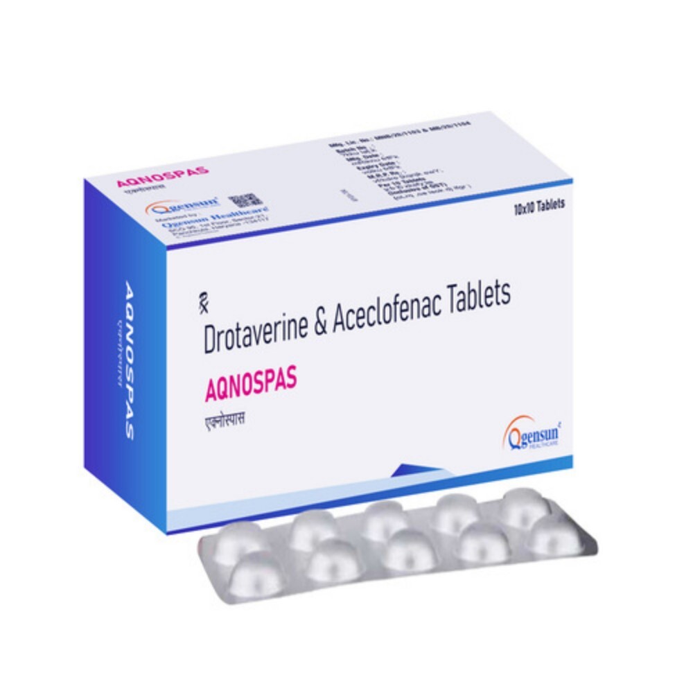 Drotaverine And Aceclofenac Tablets - Brand Name: Aqnospas