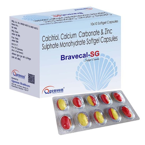 Calcitriol Calcium Carbonate And Zinc Sulphate Monohydrate Softgel Capsules